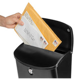Parkside Locking Wall Mount Mailbox in Black - Super Arbor