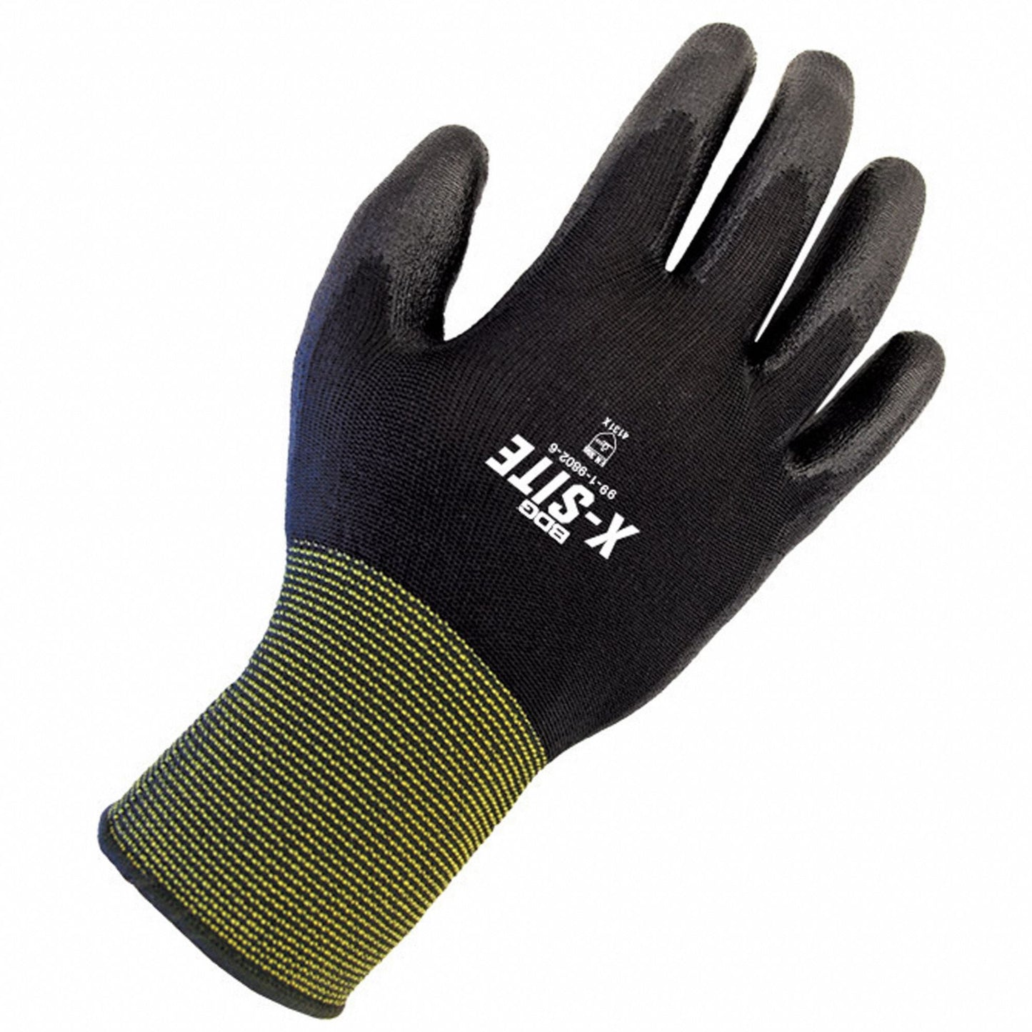 BDG X-Site Coated Gloves XL - Black Polyurethane Palm Dipped