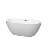 Juno 71 in. Acrylic Flatbottom Bathtub in Matte White with Matte Black Trim - Super Arbor