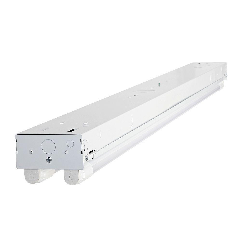 4 ft. 2-Light T8 Industrial LED White Strip Light with 1800 Lumen DLC Flex Tubes 3500K - Super Arbor