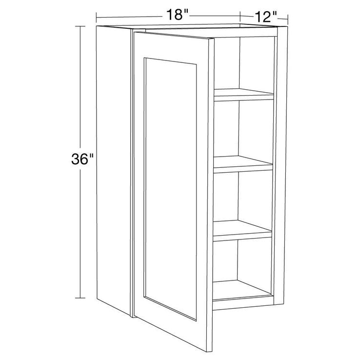 Home Decorators Collection Newport 18 in. W x 12 in. D x 36 in. H Assembled Plywood Wall Kitchen Cabinet in Cinnamon with Soft Close