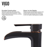 VIGO Glass Vessel Bathroom Sink in Russet and Niko Faucet Set in Antique Rubbed Bronze