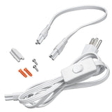 2 ft. 20-Watt Equivalent 900 Lumens Integrated LED White Strip Light Fixture 4000K Linkable Plug-in Direct Wire (6-Pack) - Super Arbor