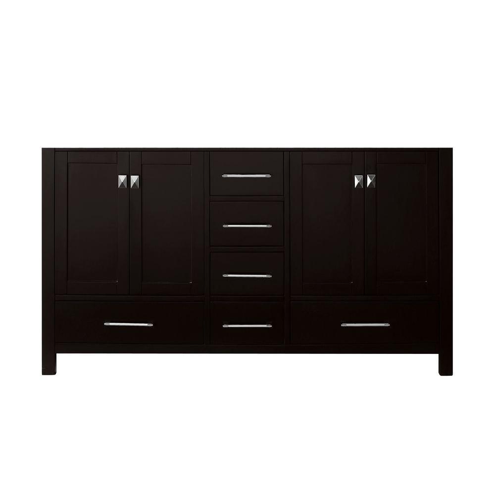 Caroline Avenue 60 in. W Bath Vanity Cabinet Only in Cashmere Gray - Super Arbor