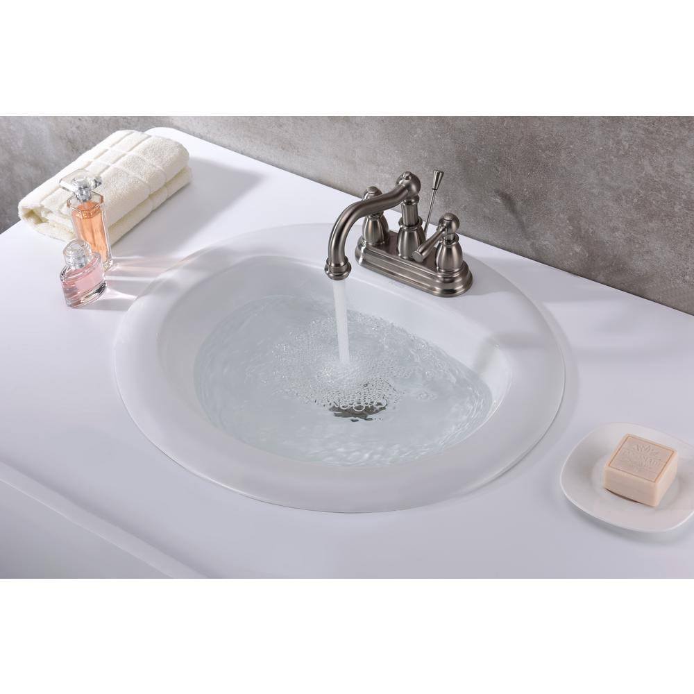 Cadenza Series 7.5 in. Ceramic Drop In Sink Basin in White - Super Arbor