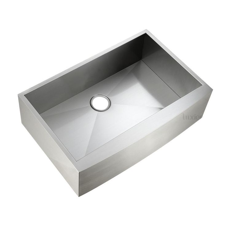 Handmade Farmhouse Apron-Front Stainless Steel 33 in. Single Bowl Kitchen Sink