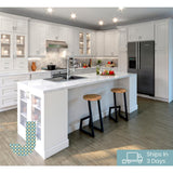 Shaker Assembled 30 in. x 84.5 in. x 24 in. Pantry Cabinet in Vanilla White - Super Arbor