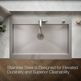 KOHLER Vault 35.75-in x 24.3125-in Single Bowl Tall (8-in or Larger) Drop-In Apron Front/Farmhouse 2-Hole Commercial/Residential Kitchen Sink