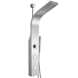 39 in. 2-Jet Easy Connect Shower Panel System in Stainless Steel with Rainfall Waterfall Shower Head and Shower Wand