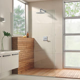 1-Spray Setting 8 in. Single Wall Mount Fixed Adjustable Shower Head in Chrome - Super Arbor
