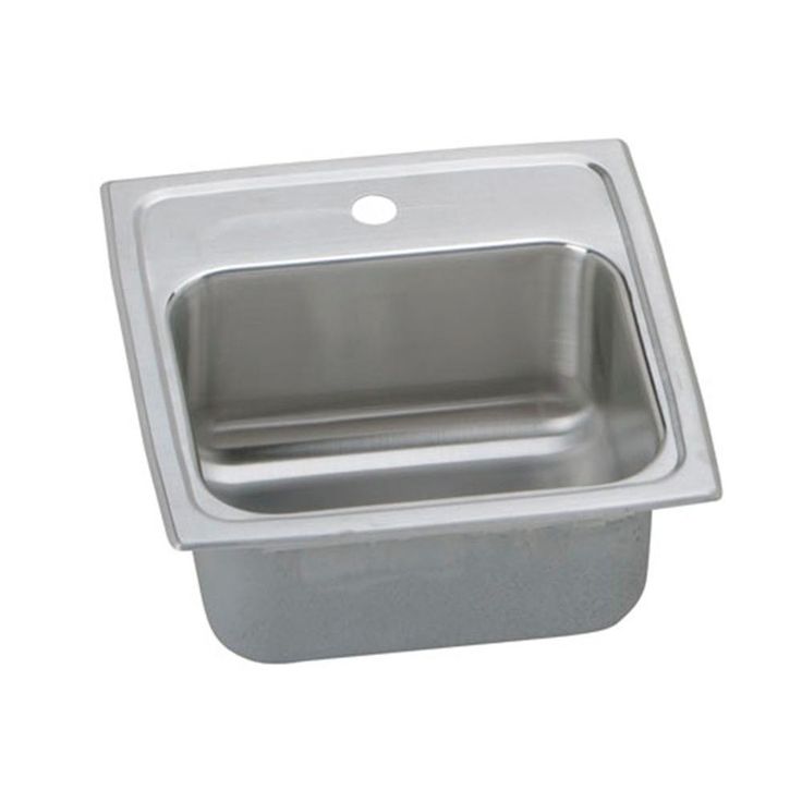Lustertone Drop-In Stainless Steel 15 in. 1-Hole Bar Sink
