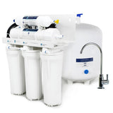 Permeate Pump Under-Sink Reverse Osmosis Water Filtration System with 50 GPD RO Membrane - for Low Water Pressure