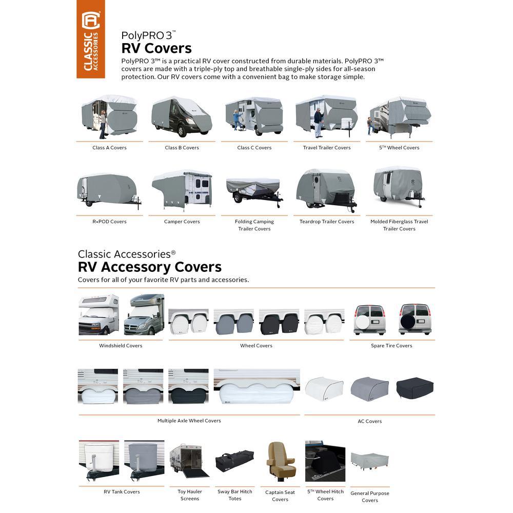 Classic Accessories PolyPro III Travel Trailer Cover - Super Arbor