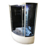 Milan with Heater and Bluetooth 49 in. Acrylic Left Drain Corner Alcove Whirlpool Bathtub in White - Super Arbor