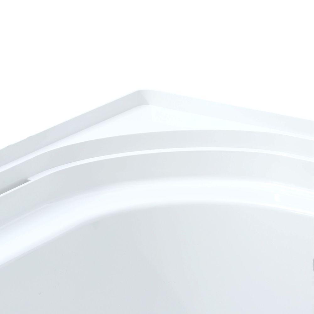 Accord 5 ft. Right Drain Rectangular Alcove Soaking Tub in White - Super Arbor