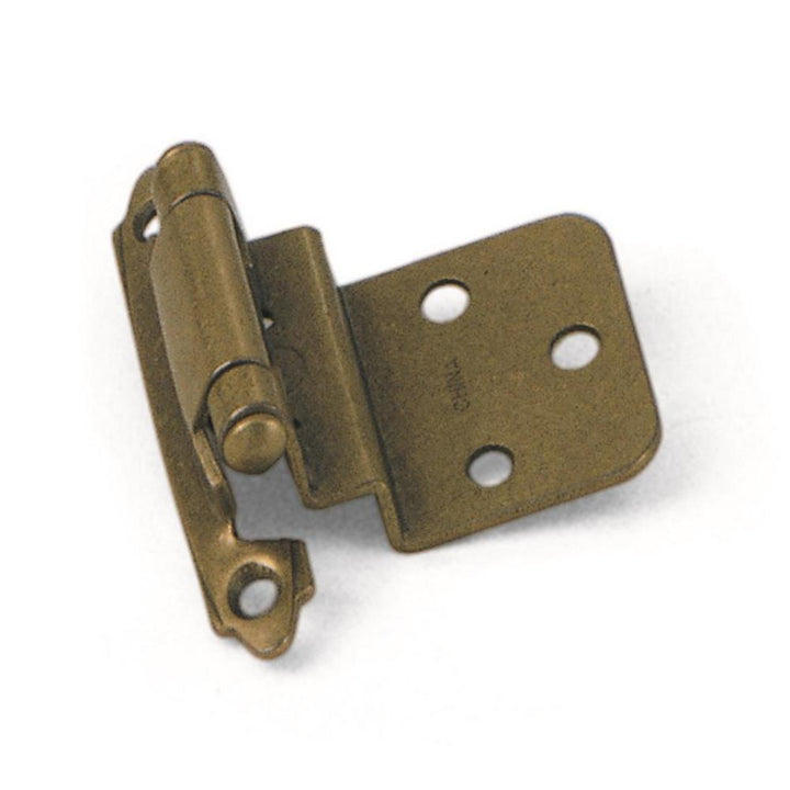 Inset Antique Brass 3/8 in. Self-Closing Hinge (1-Pair) - Super Arbor