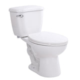 52.8 in. Walk-In Whirlpool Bathtub in White with 1.28 GPF Single Flush Toilet - Super Arbor