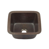 Pollock Undermount Solid Copper 12 in. Single Bowl Kitchen Sink in Aged Copper