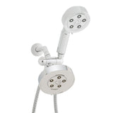 3-spray 5.5 in. High PressureDual Shower Head and Handheld Shower Head in Brushed Nickel