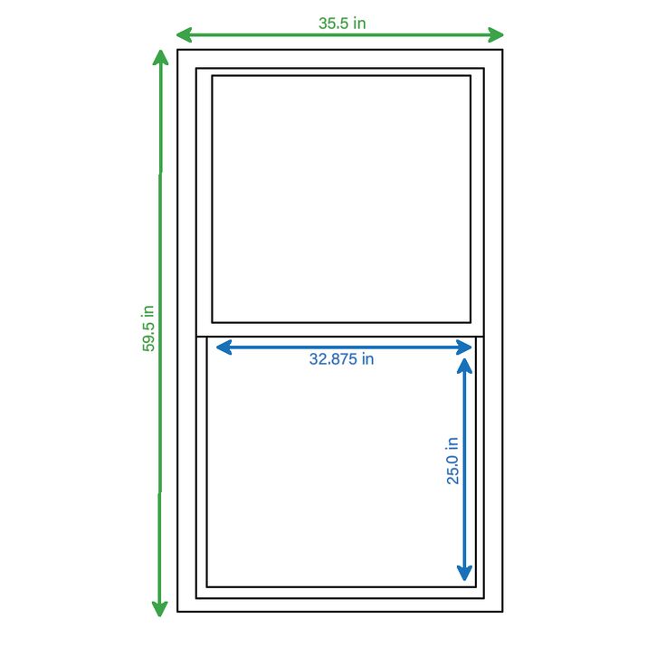 RELIABILT 105 Series New Construction 35-1/2-in x 59-1/2-in x 2-5/8-in Jamb White Vinyl Low-e Argon Single Hung Window with Grids Half Screen Included