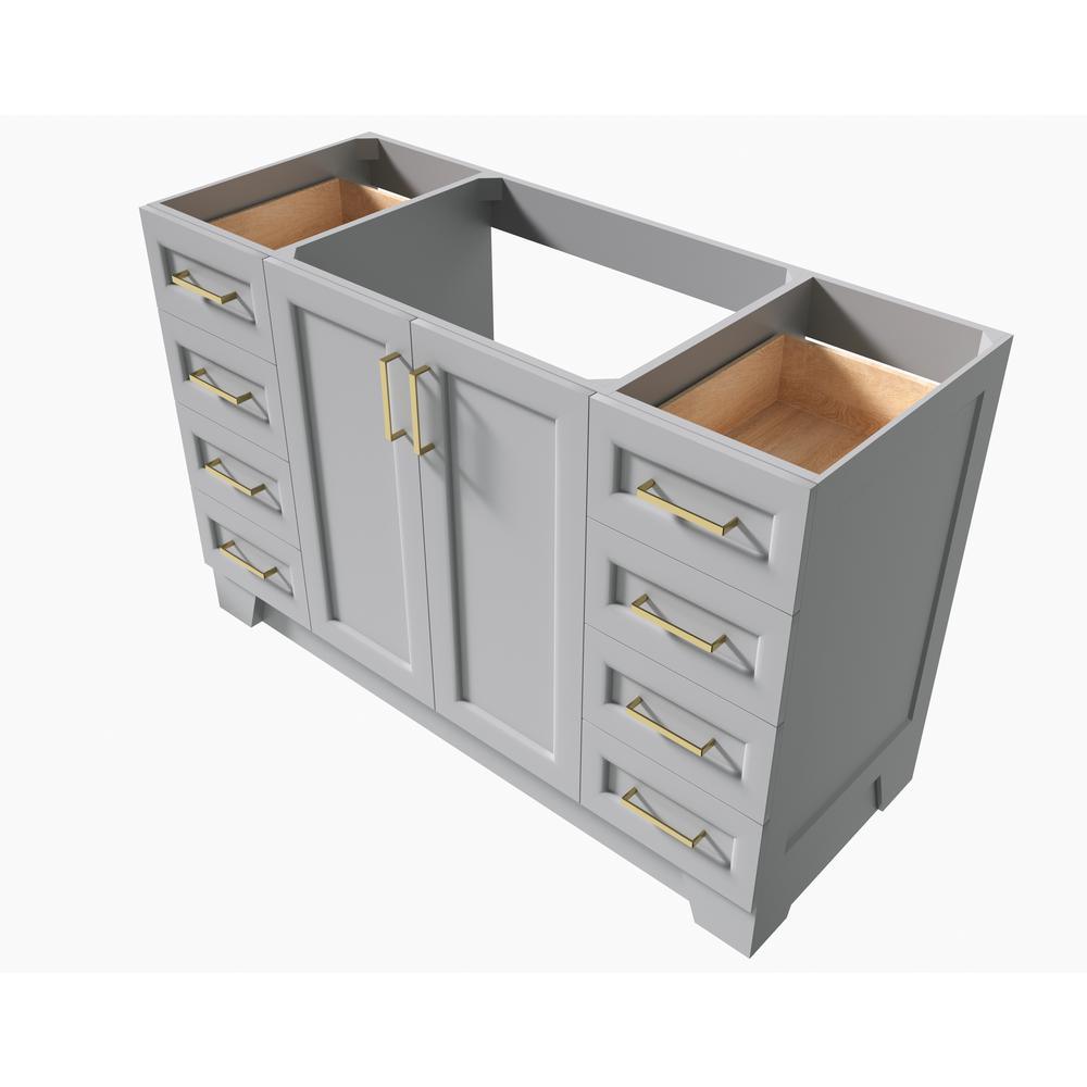 Taylor 54 in. W Vanity Cabinet Only in Grey - Super Arbor