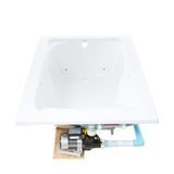 Evolution 60 in. x 36 in. Whirlpool Tub with EverClean Reversible Drain in White - Super Arbor