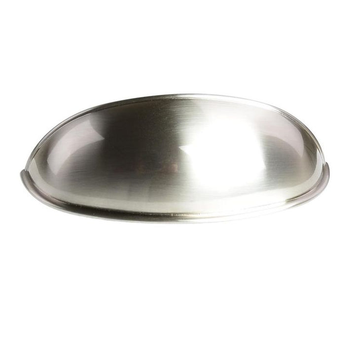 3 in. (76 mm) Center-to-Center Satin Nickel Wide Modern Bin Cup Drawer Pull (10-Pack)