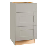 Shaker Assembled 18x34.5x24 in. Drawer Base Kitchen Cabinet with Ball-Bearing Drawer Glides in Satin White