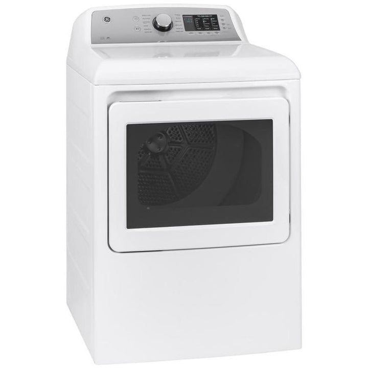 GE 7.4-cu ft Reversible Side Swing Door Gas Dryer (White) ENERGY STAR