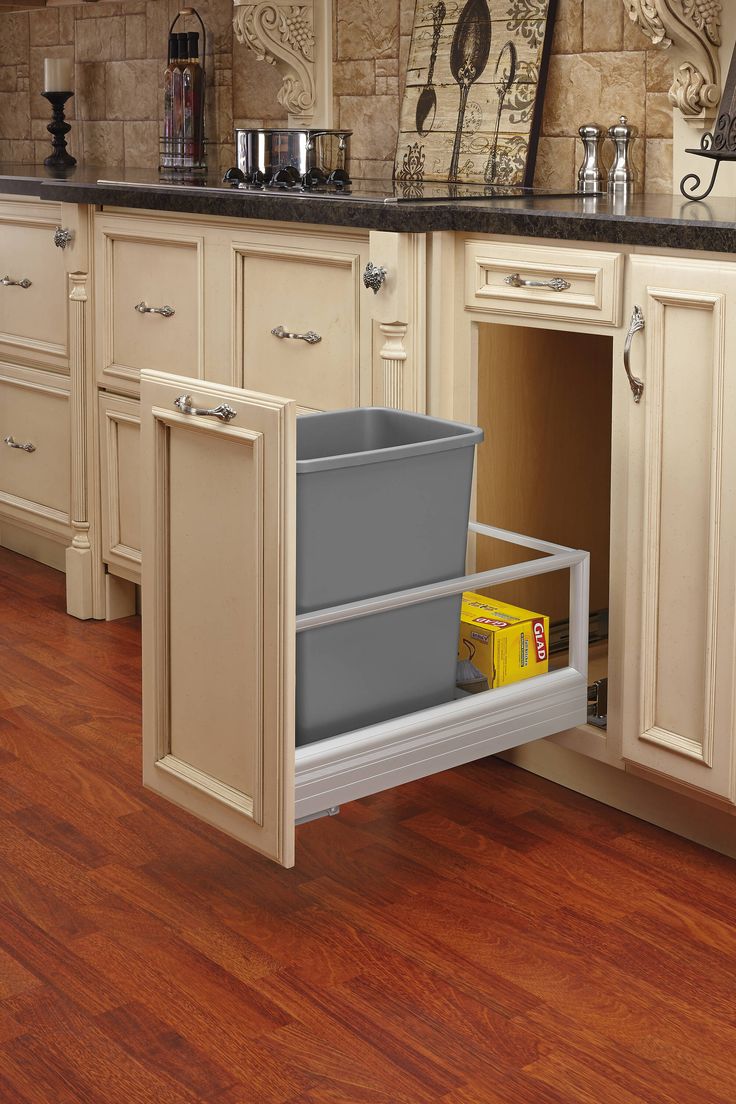 Rev-A-Shelf 35-Quart Plastic Soft Close Pull Out Trash Can