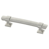 Wrapped Square 3 in. (76mm) Center-to-Center Satin Nickel Drawer Pull - Super Arbor