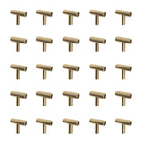 1-9/16 in. (40 mm) Champagne Bronze Bar Cabinet Knob (25-Pack) - Super Arbor