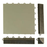 Greatmats Court Floor Flat Top Light Gray 12-1/8 in. x 12-1/8 in. x 5/8 in. Interlocking Modular Floor Tile (Case of 24)