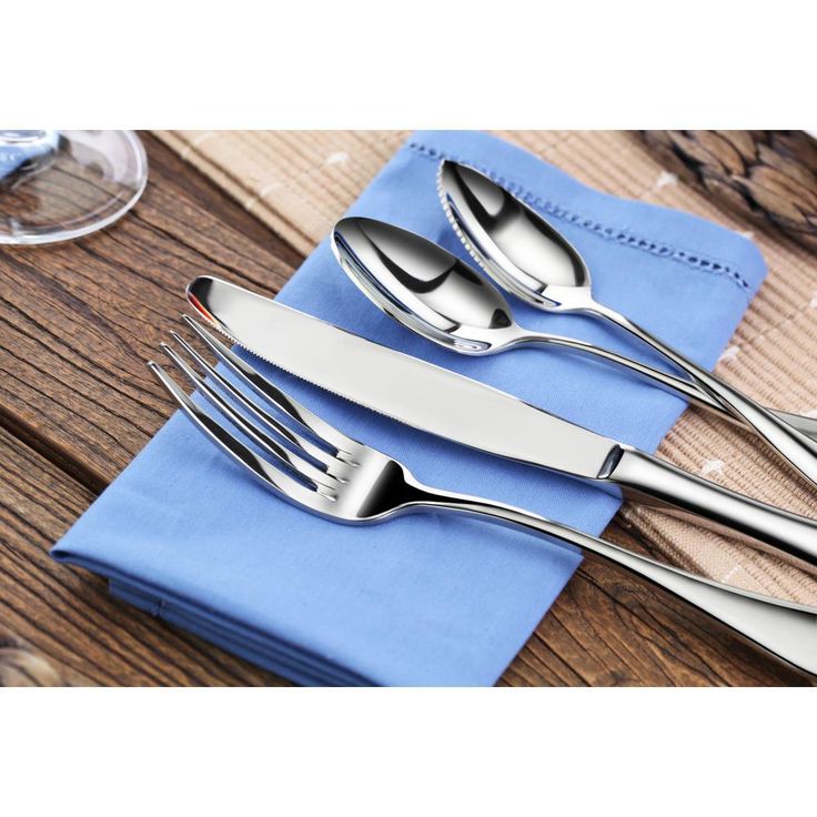Rain 20-Piece 18/10 Flatware Set Service for 4