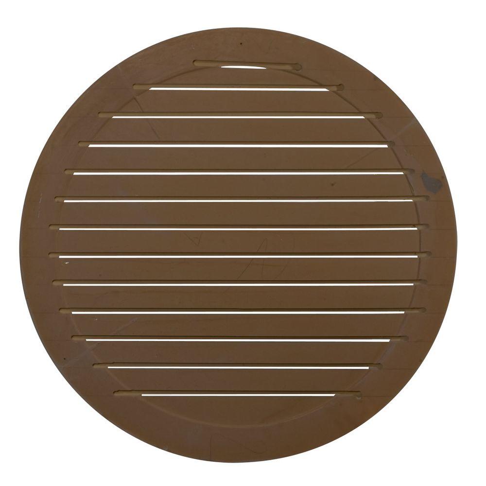 28 in. x 28 in. Round Primed Polyurethane Paintable Gable Louver Vent - Super Arbor