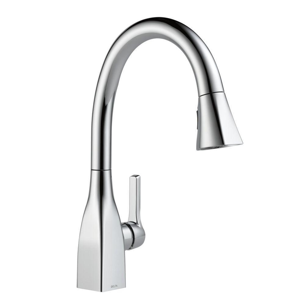Mateo Single-Handle Pull-Down Sprayer Kitchen Faucet with ShieldSpray Technology in Arctic Stainless - Super Arbor