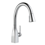 Mateo Single-Handle Pull-Down Sprayer Kitchen Faucet with ShieldSpray Technology in Arctic Stainless - Super Arbor