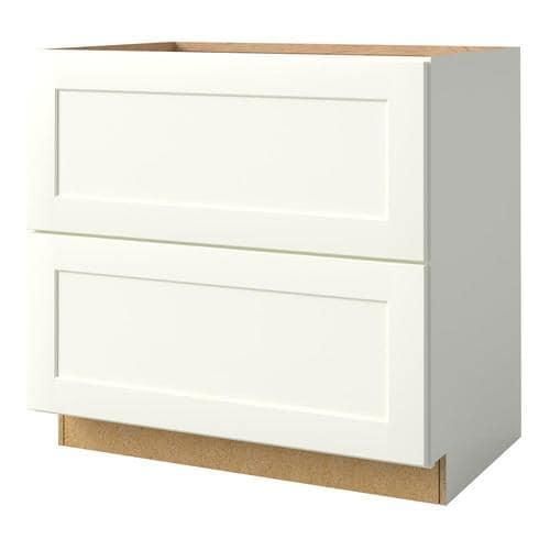 allen + roth Aveley 36-in W x 34.5-in H x 24-in D Linen Maple Drawer Base Semi-Custom Cabinet