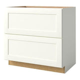 allen + roth Aveley 36-in W x 34.5-in H x 24-in D Linen Maple Drawer Base Semi-Custom Cabinet