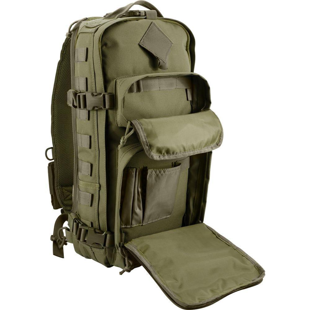 Loaded Gear 13 in. GX-300 Tactical Sling Backpack, Olive Drab Green - Super Arbor