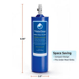 Force Field - Under the Sink 5 in. Replacement Point of Use Water Filter Capsule with Carbon