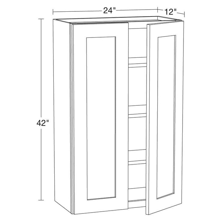 Home Decorators Collection Newport 24 in. W x 12 in. D x 42 in. H Assembled Plywood Wall Kitchen Cabinet in Deep Onyx with Soft Close