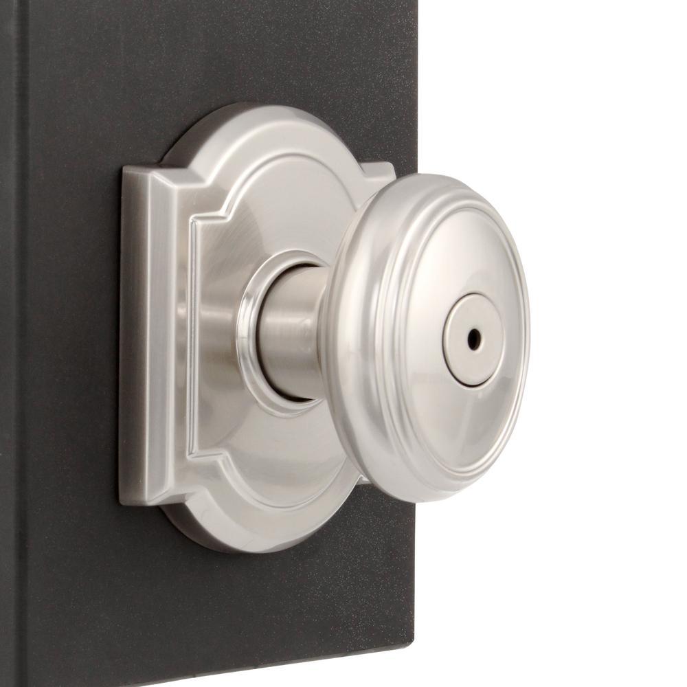 Prestige Carnaby Satin Nickel Bed/Bath Door Knob (4-Pack) - Super Arbor