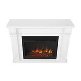 Whittier 58 in. Freestanding Electric Fireplace in Rustic White - Super Arbor
