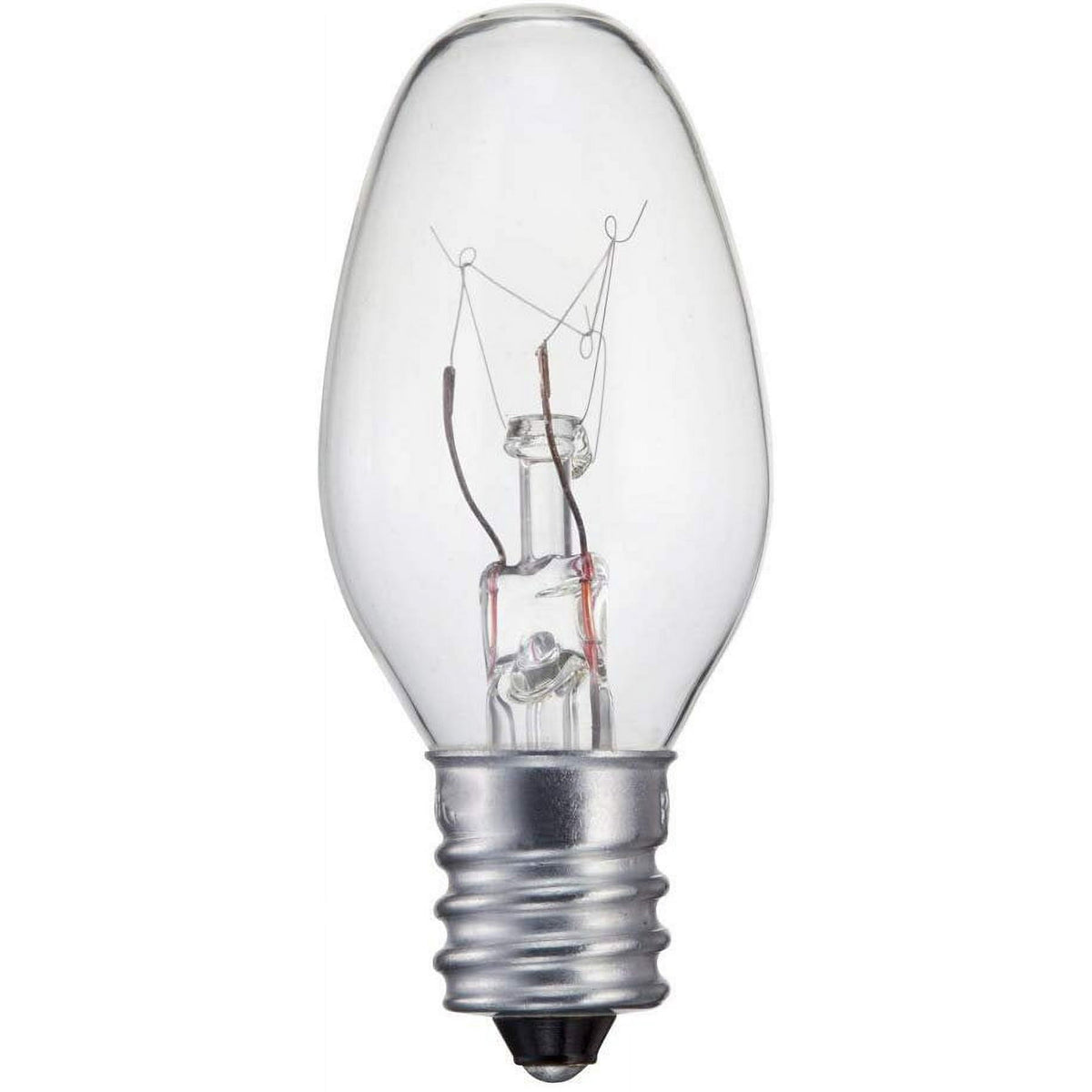 Philips 7-Watt C7 Incandescent Night-Light Replacement Light Bulb, Clear, E12 Candelabra Base (4-Pack)