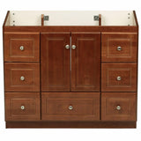 Ultraline 42 in. W x 21 in. D x 34.5 in. H Vanity Cabinet Only in Natural Alder - Super Arbor