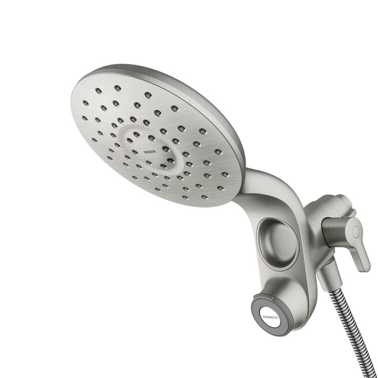 Aromatherapy 6-Spray Patterns 6.5 in. Tub Wall Mount Dual Shower Heads with INLY Capsules in Spot Resist Brushed Nickel