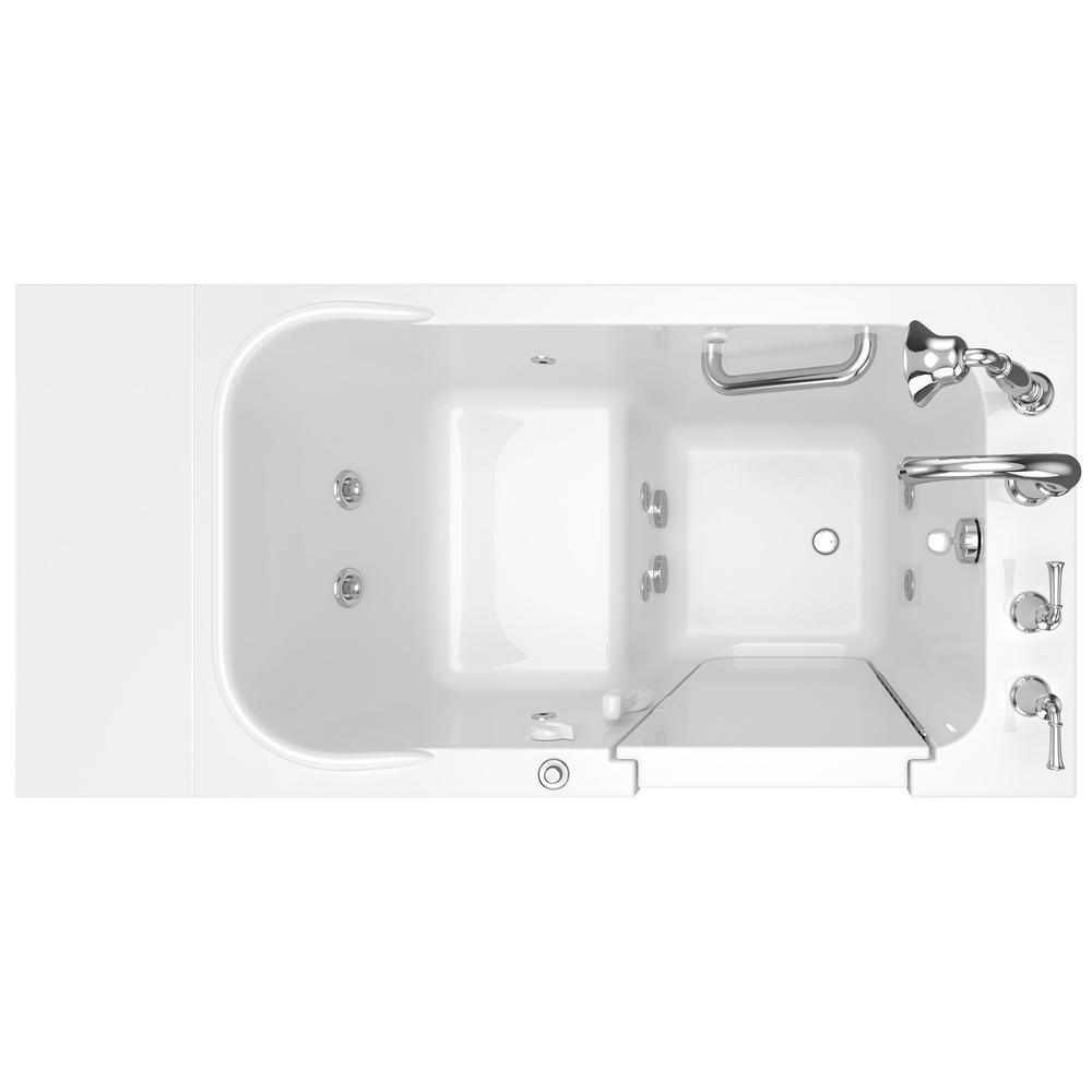 Exclusive Series 48 in. x 28 in. Right Hand Walk-In Whirlpool Tub with Quick Drain in White - Super Arbor