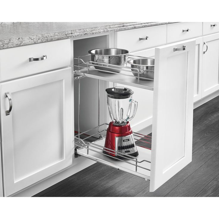 Rev-A-Shelf 10.25-in W x 24-in H 2-Tier Pull Out Metal Soft Close Baskets & Organizers