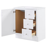 Style Selections Davies 30-in White Single Sink Bathroom Vanity with White Cultured Marble Top (Mirror Included)